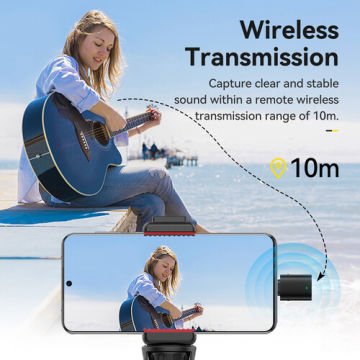 WM-10 Type C Akıllı Telefon ve Tabletler için Kablosuz Mikrofon