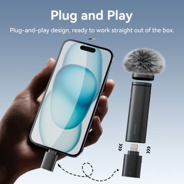 WM-10 Lightning Akıllı Telefon ve Tabletler için Kablosuz Mikrofon
