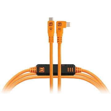 Tether Pro Optima 10G USB-C to USB-C 4.6m Dik Açılı Bağlantı Kablosu