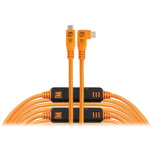 Tether Pro Optima 10G USB-C to USB-C 9.4m Dik Açılı Bağlantı Kablosu