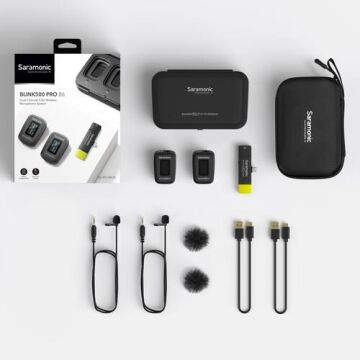 Blink 500 Pro B6 (TX + TX + RXUC) Android Cihazlar için Kablosuz Yaka Mikrofon Sistemi