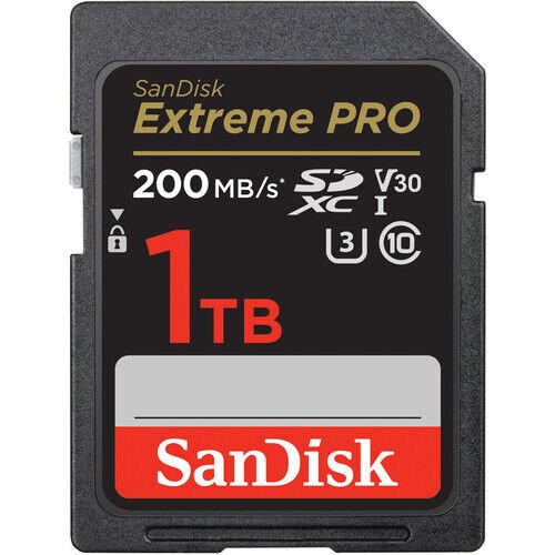 1TB Extreme Pro SDXC UHS-I 200 mb/s V30 SD Hafıza Kartı