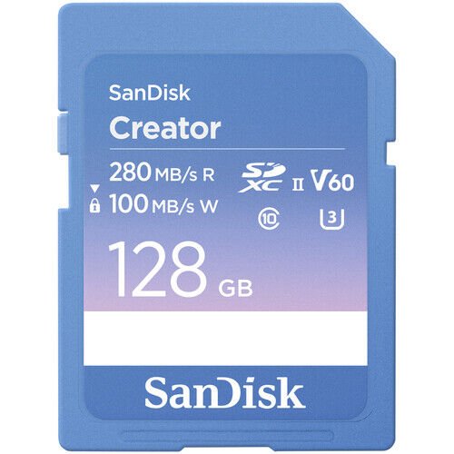 128GB Creator SDXC UHS-II 280 mb/s V60 SD Hafıza Kartı