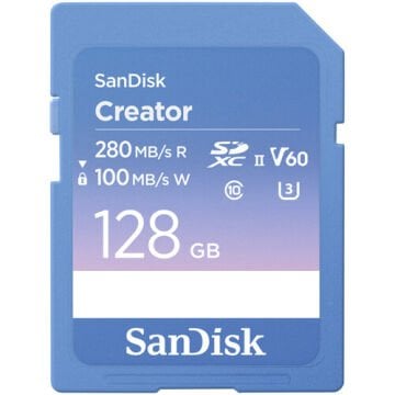 128GB Creator SDXC UHS-II 280 mb/s V60 SD Hafıza Kartı