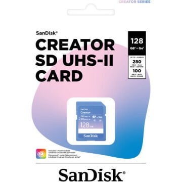 128GB Creator SDXC UHS-II 280 mb/s V60 SD Hafıza Kartı