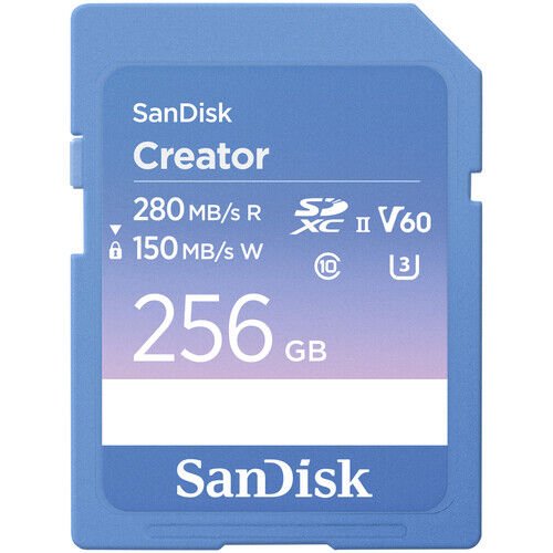256GB Creator SDXC UHS-II 280 mb/s V60 SD Hafıza Kartı