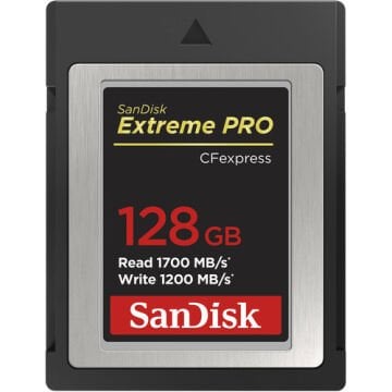 128GB Extreme Pro 1700 mb/s CF Express Type B Hafıza Kartı