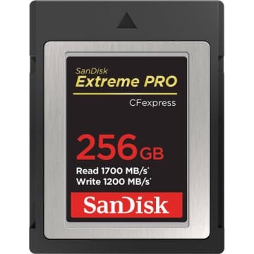 256GB Extreme Pro 1700 mb/s CF Express Type B Hafıza Kartı