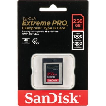 256GB Extreme Pro 1700 mb/s CF Express Type B Hafıza Kartı