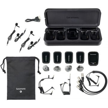 ProX B8 4 Kişilik Kablosuz Yaka Mikrofonu Sistemi