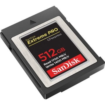 512GB Extreme Pro 1700 mb/s CF Express Type B Hafıza Kartı