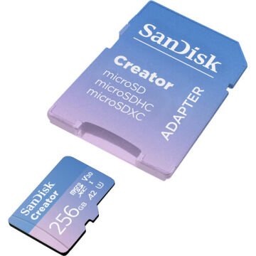 256GB Creator MicroSDXC UHS-I 190 mb/s V30 MicroSD Hafıza Kartı