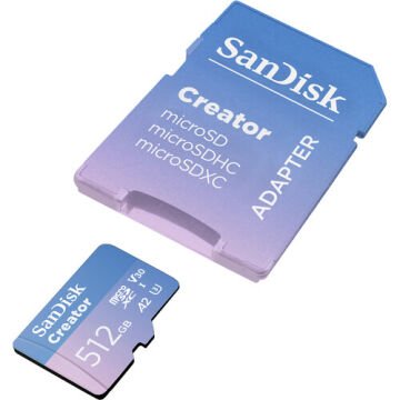 512GB Creator MicroSDXC UHS-I 190 mb/s V30 MicroSD Hafıza Kartı