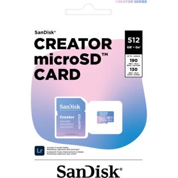 512GB Creator MicroSDXC UHS-I 190 mb/s V30 MicroSD Hafıza Kartı