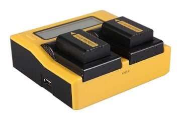 NP-FW50 Bataryalar İçin Dual LCD / USB Şarj Ünitesi (7580)