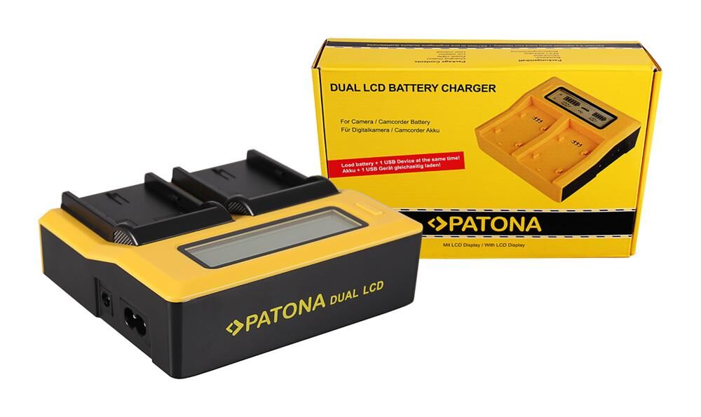 LP-E6 Bataryalar İçin Dual LCD / USB Şarj Ünitesi (7583)