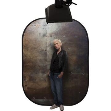 150x210cm Paslı Metal Temalı Taşınabilir Fon (5712)