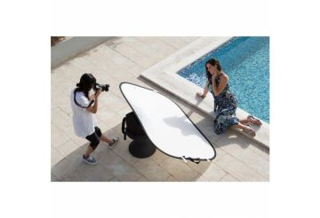 Panelite 180x120cm Gümüş/Beyaz Katlanır Reflektör (7231)