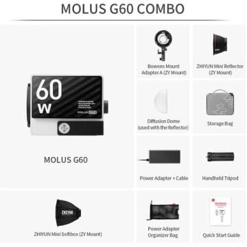 Molus G60 Combo 60W Taşınabilir Işık