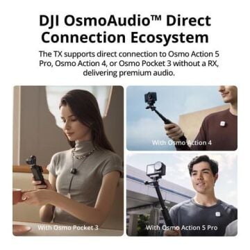 DJI Mic Mini ( 2TX+1RX+Charging Case) 2 Konuşmacılı Kablosuz Mikrofon Sistemi