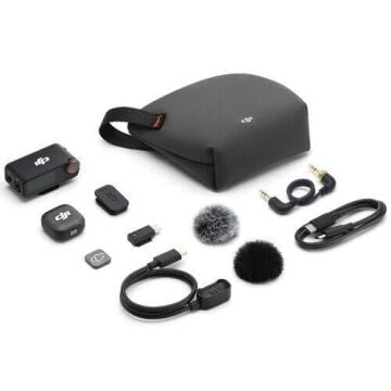 DJI MIC 3 (1 TX + 1 RX) Tek Konuşmacılı Kablosuz Mikrofon Sistemi