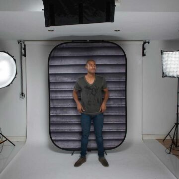 150x210cm Kepenk/Kapı Temalı Taşınabilir Fon (5717)