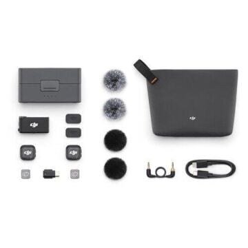 DJI MIC 3 (2 TX + 1 RX + Charging Case) 2 Konuşmacılı Kablosuz Mikrofon Sistemi
