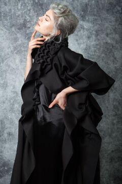 150x210cm Duman/Beton Renkli Taşınabilir Fon (5745)