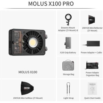 Molus X100 Pro Kit 100W Taşınabilir Işık