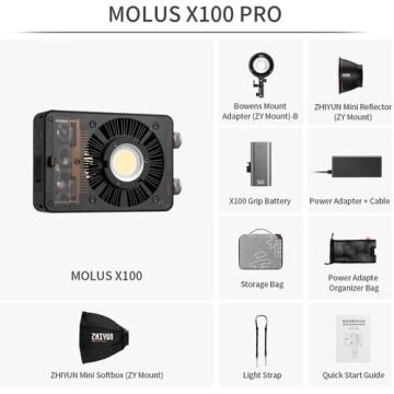 Molus X100 Pro Kit 100W Taşınabilir Işık