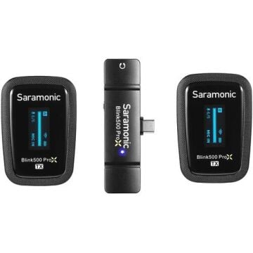 Blink 500 Pro X B6 (Tx+Tx+Rx) Type-C için Kablosuz Yaka Mikrofonu Sistemi