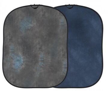 150x180 cm Gri/Lacivert Renkli Taşınabilir Fon (56WU)