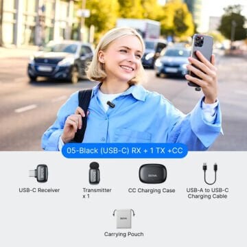 Mini 2 AI Kablosuz Yaka Mikrofonu Type-C Kablosuz Mikrofon Sistemi