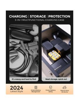 3600 mWh AA Lityum Şarjlı Pil Seti (8’li) + 8 Yuvalı Şarj Ünitesi