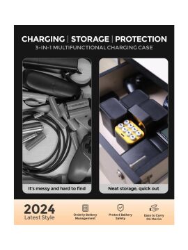 3600 mWh AA Lityum Şarjlı Pil Seti (8’li) + 8 Yuvalı Şarj Ünitesi