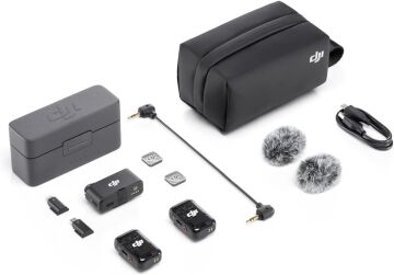 MIC 2 (2 TX + 1 RX + Charging Case) 2 Konuşmacılı Kablosuz Mikrofon Sistemi