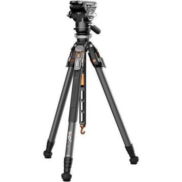 T1SV5 Snap-Open Karbon Fiber Tripod + V5 Fluid Head