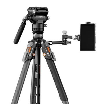 T1SV5 Snap-Open Karbon Fiber Tripod + V5 Fluid Head