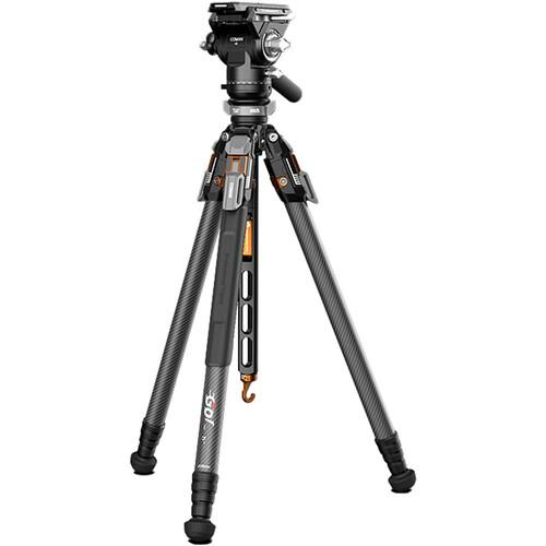 T1SV5 Snap-Open Karbon Fiber Tripod + V5 Fluid Head