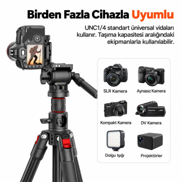 Coman KX3939Mini-V1 Profesyonel Alüminyum Tripod