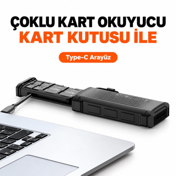 E10 Taşınabilir Yüksek Hızlı Kart Okuyucu (Siyah)