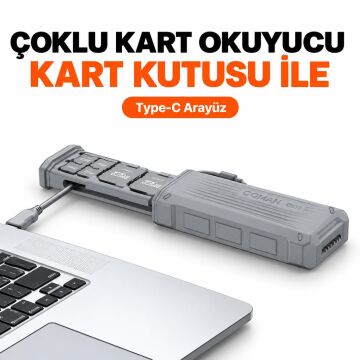 E10 Taşınabilir Yüksek Hızlı Kart Okuyucu (Gri)