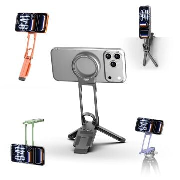 DP58 Çok Açılı Manyetik Telefon Tripodu (Siyah)