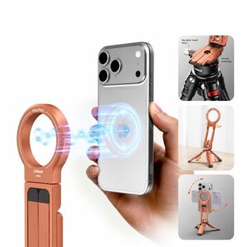 DP58 Çok Açılı Manyetik Telefon Tripodu (Turuncu)