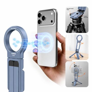 DP58 Çok Açılı Manyetik Telefon Tripodu (Mavi)