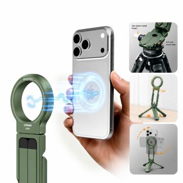 DP58 Çok Açılı Manyetik Telefon Tripodu (Yeşil)