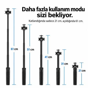 MT30Pro Telefon Tripodu (Siyah)