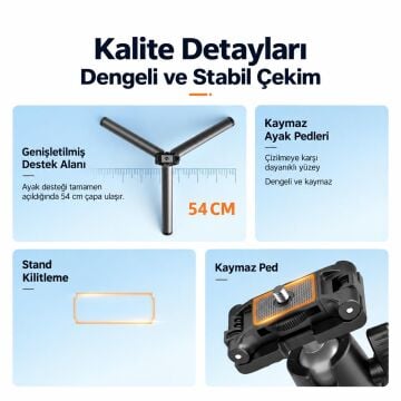 MT66 Bluetooth Kumandalı Telefon Tripodu