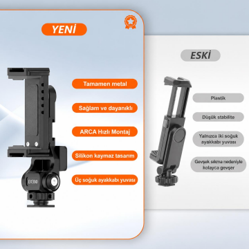 EX390 360° Ayarlanabilir Metal Telefon Tutucu