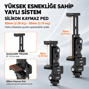 EX390 360° Ayarlanabilir Metal Telefon Tutucu